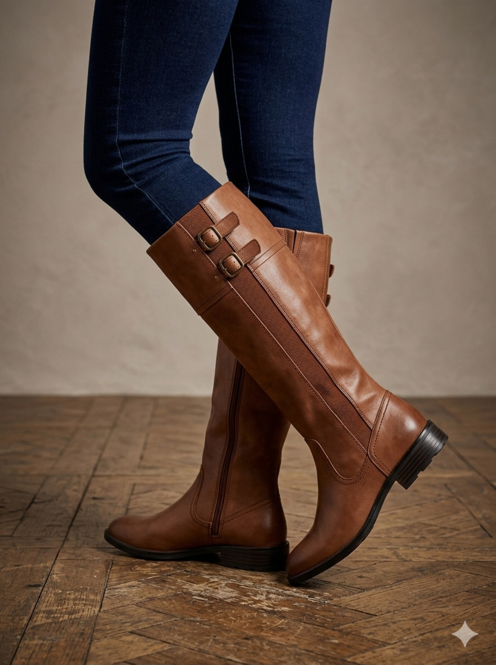 NWT Clarks Women's Adalynn Hope British Tan Leather Tall Boots 8